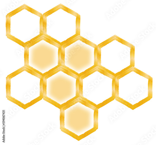 honeycomb illustration isolated on white background © slawek_zelasko