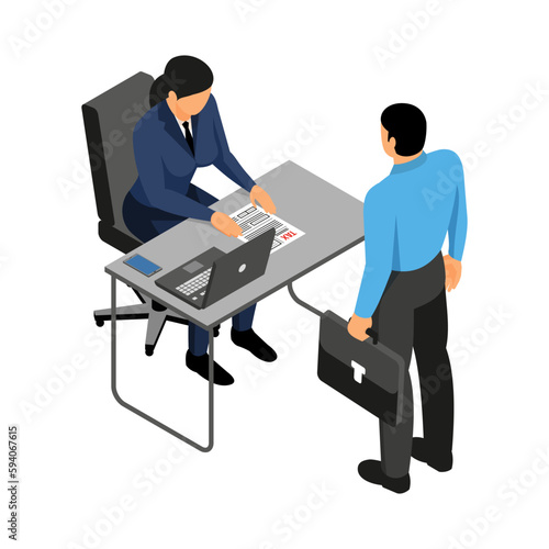 Isometric Tax Paying Icon