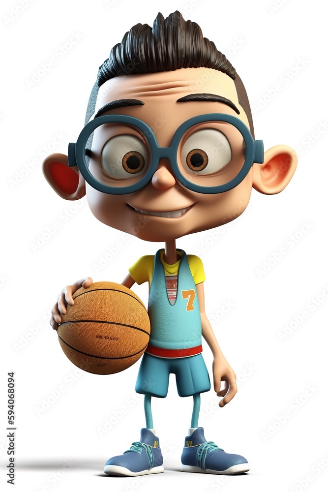 basketball player cartoon 3d character basketball player cartoon 3d character