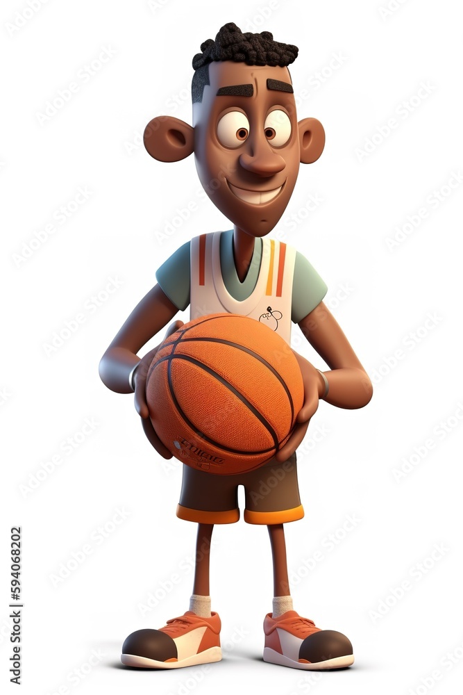 cartoon character holding a basketball ball cartoon character holding a basketball ball