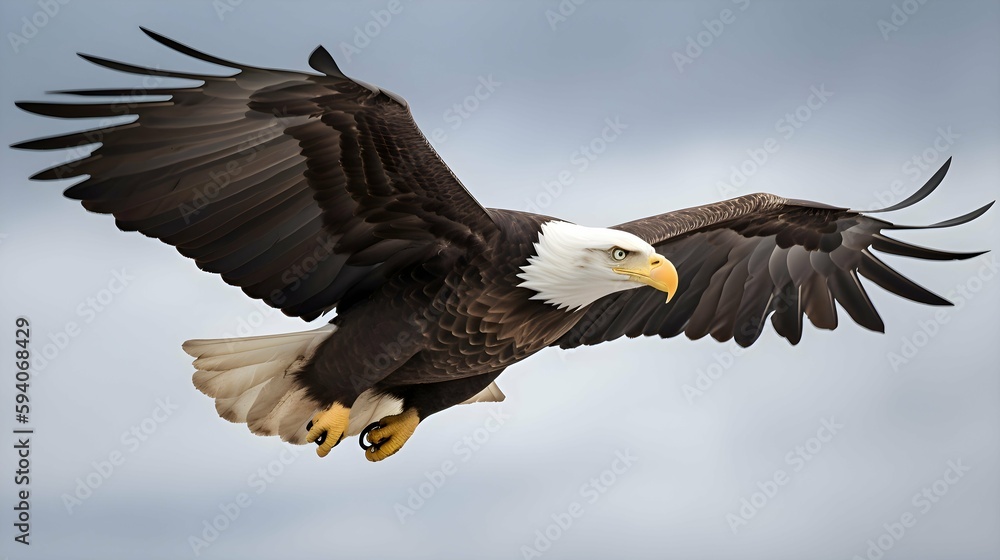 Fototapeta premium A majestic bald eagle