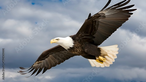 A majestic bald eagle