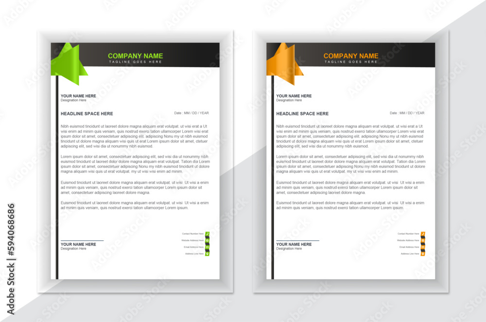 Modern business letterhead design for professional business.