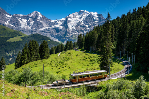 The Lauterbrunnen - Mürren Rail & Cableway links Lauterbrunnen with Mürren photo