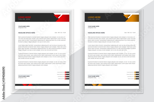 Abstract And Elegant Business Letterhead Template.