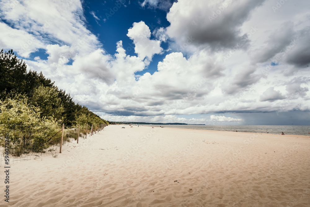 Beautiful empty Baltic beach