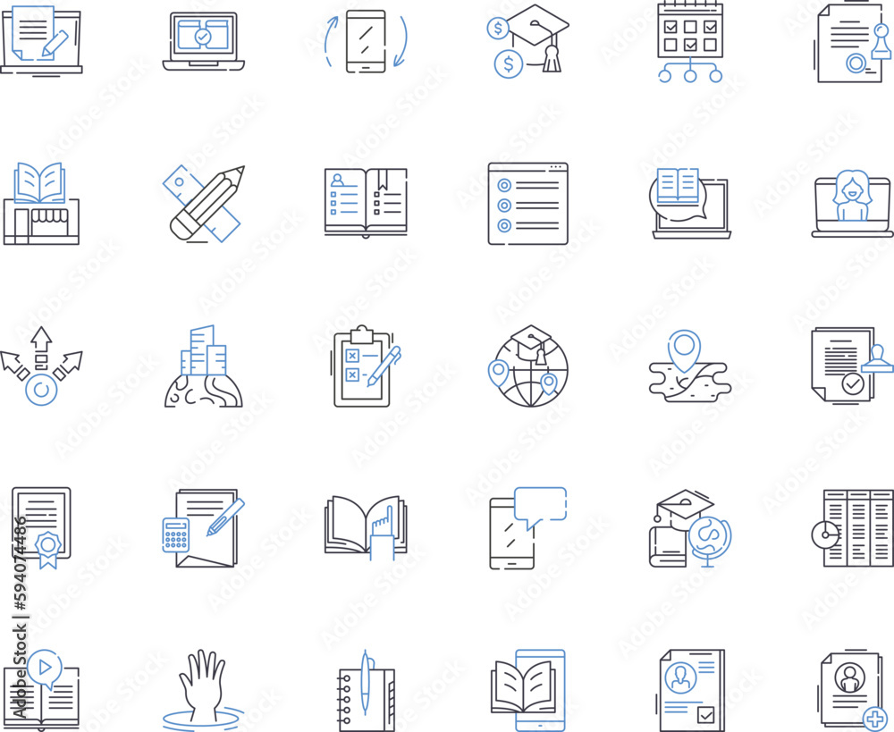 Virtual classrooms line icons collection. Online, Remote, Collaborative, Interactive, Digital, E-learning, Distance vector and linear illustration. Engaging,Connected,Web-based outline signs set Virtual classrooms line icons collection. Online, Remote, Collaborative, Interactive, Digital, E-learning, Distance vector and linear illustration. Engaging,Connected,Web-based outline signs set