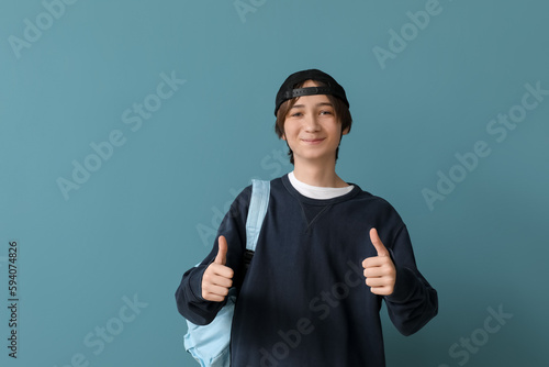 Male student with backpack ...