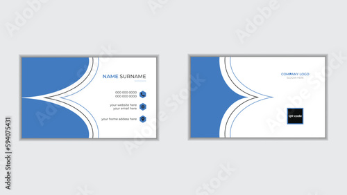 Modern business card design . double sided business card design template
