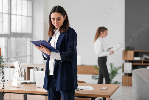 Female accountant with clip...