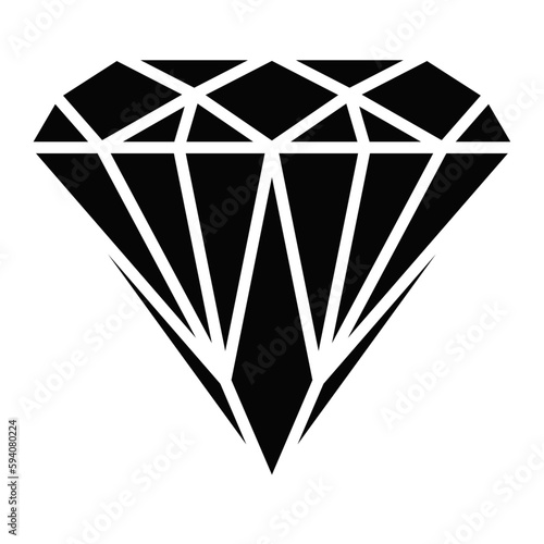 The illustration of crystal diamond vector. Suitable for jewelry icon, sign or symbol.