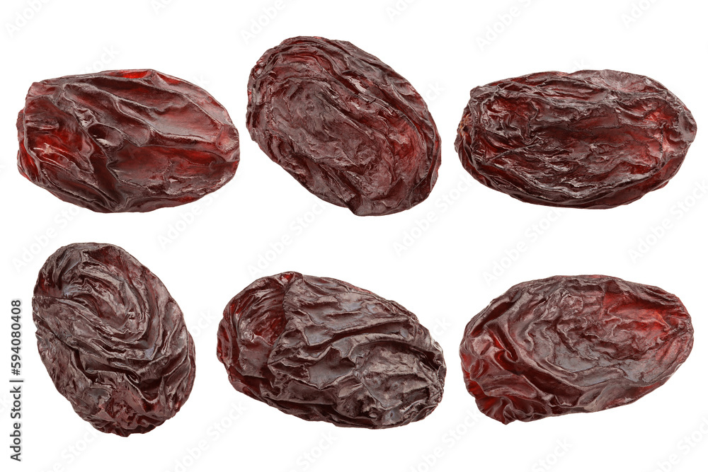 Raisin isolated on white background, full depth of field Raisin isolated on white background, full depth of field