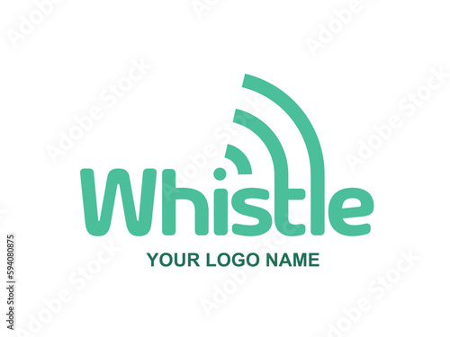 whistle logo design icon vector illustration