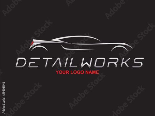 Illustration vector graphic of auto detailing servis logo design template