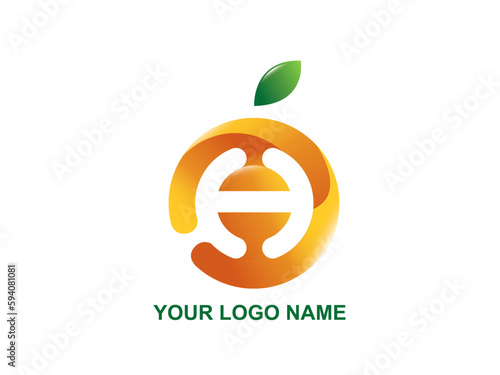 Orange Fruit Letter H