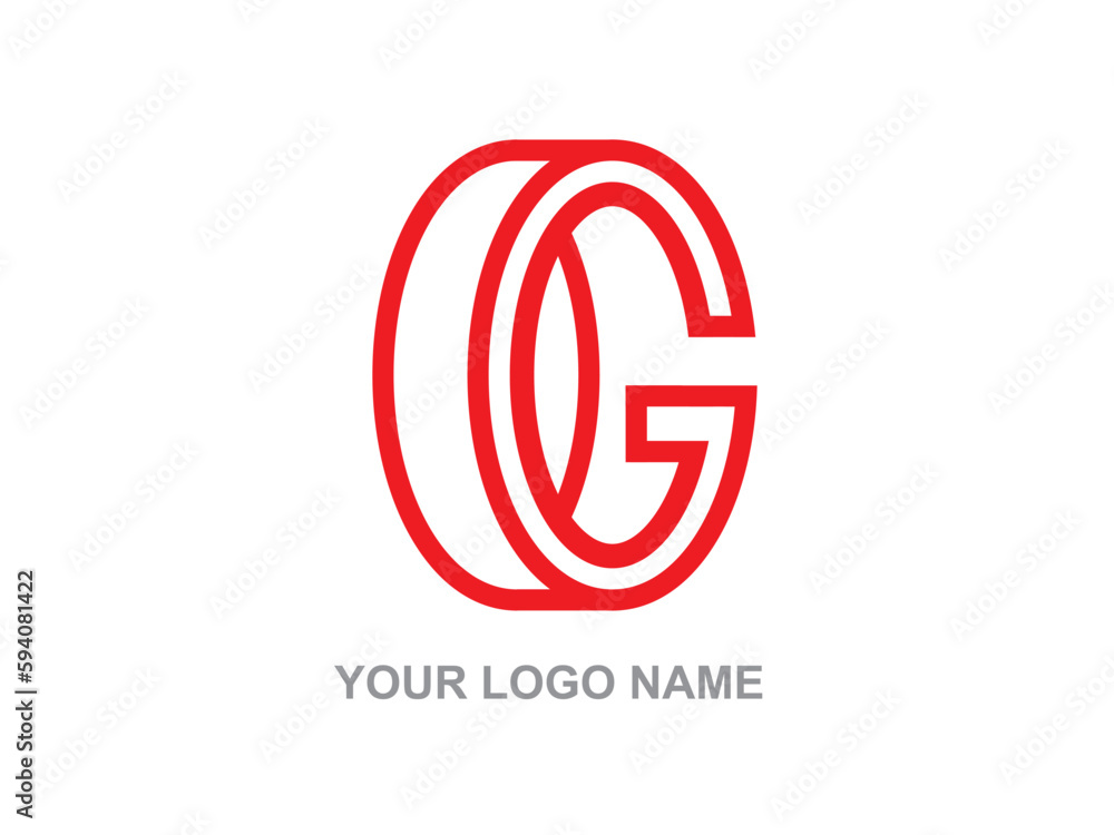 Fototapeta premium Modern and stylish alphabetical logo design of G in vector.