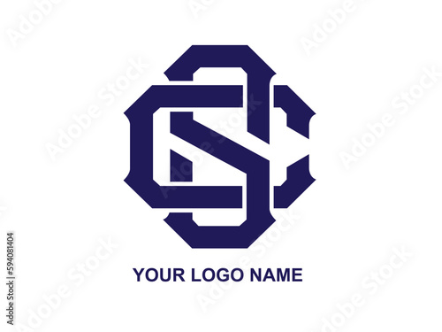 Letters S and C or SC line logo design. Linear minimal stylish emblem. Luxury elegant vector element. Premium business logotype. Graphic alphabet symbol for corporate business identity