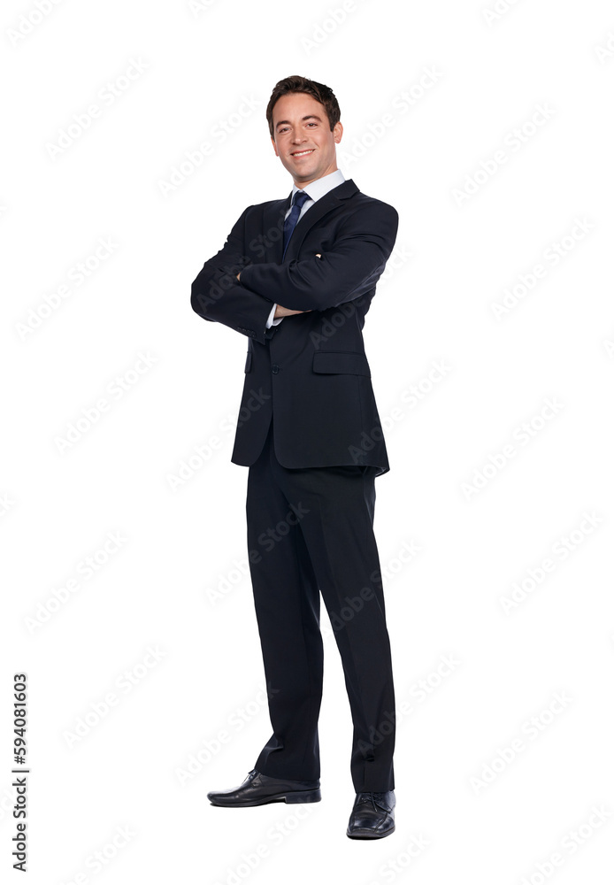 Business, happy and portrait of man on png background for executive, professional and corporate. Arms crossed, smile and focus with male isolated on transparent for ceo, manager and confidence Business, happy and portrait of man on png background for executive, professional and corporate. Arms crossed, smile and focus with male isolated on transparent for ceo, manager and confidence