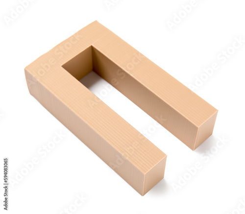 Beige 3D printed plastic ob...