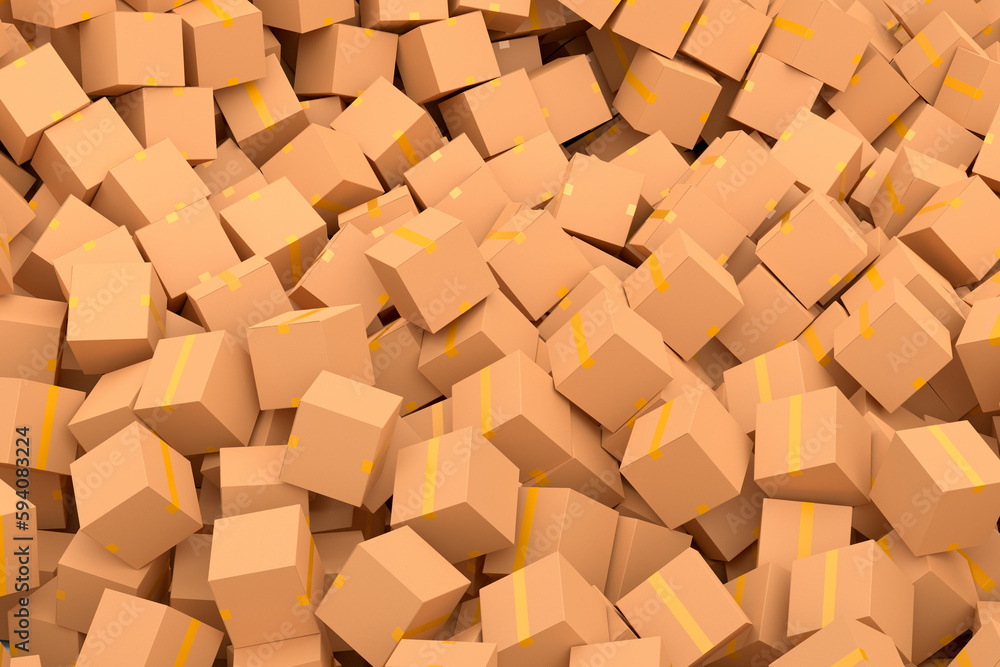Cardboard box or carton on white background, carrying parcel and online shopping Cardboard box or carton on white background, carrying parcel and online shopping