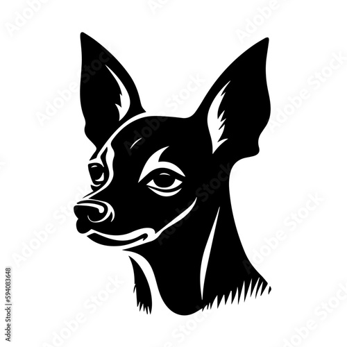 Chihuahua Logo Monochrome Design Style

