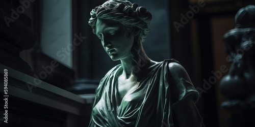 Neoclassical Statue Beauty, AI Generated