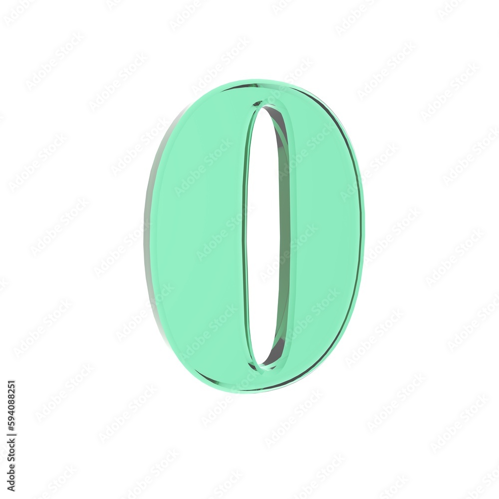 Green glass figure. Numbering. Rendering. Green glass figure. Numbering. Rendering.