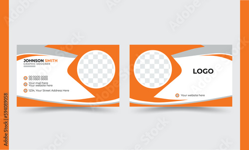 Modern contact name cards and clean business card templates