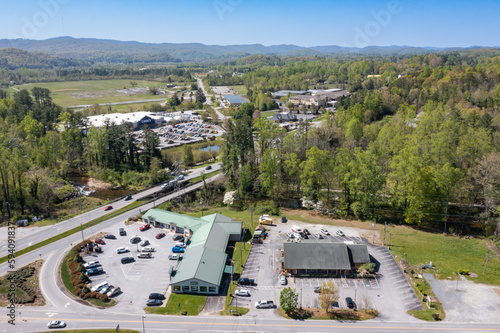 buildings in mountain town