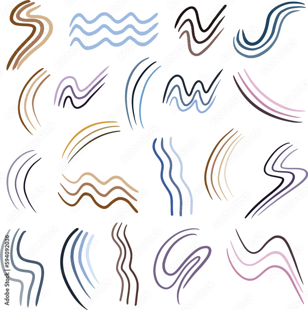 Fototapeta premium aesthetic line collection