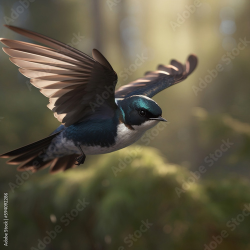 blue tailed swallow photo