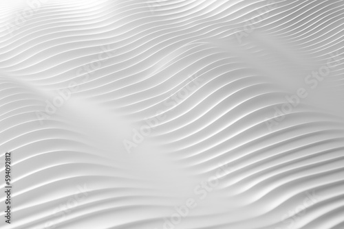 White background with 3D wave effect. Post-processed generative AI