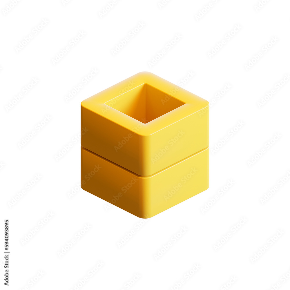 Cube 3D Render Design Element 07 Cube 3D Render Design Element 07