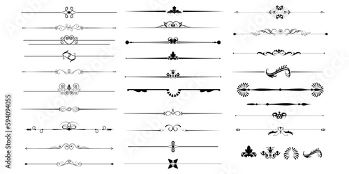 dividers vector set, icon, symbol, logo, clipart, isolated. vector illustration. vector illustration isolated on white background.