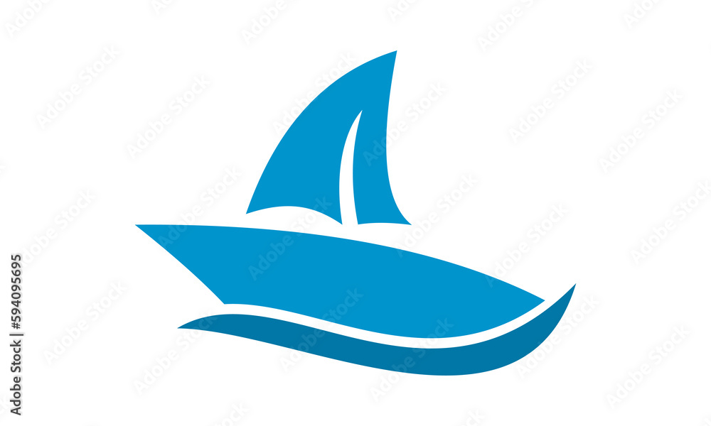 simple ship vector logo icon