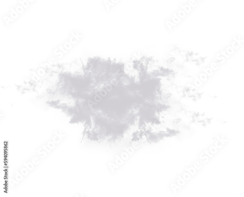 Fototapeta Naklejka Na Ścianę i Meble -  Grey smoke cloud, fog or smokey flare and realistic steam or gas, mist explosion with a powder spray and a design element texture isolated on a transparent and png background