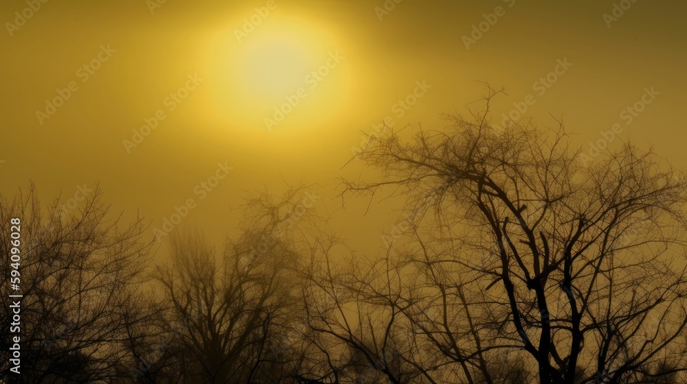 Obraz premium Mystical yellow sky