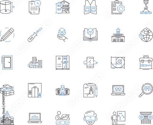 Decision making choice line icons collection. Dilemma, Selection, Alternative, Resolve, Verdict, Finality, Judgment vector and linear illustration. Preference,Resolution,Determination outline signs