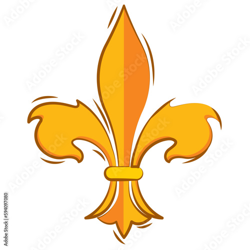 Isolated lys flower symbol icon Vector