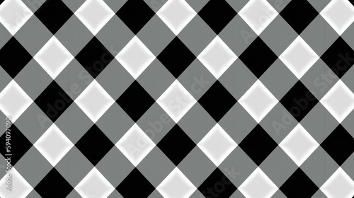 Rhombus Check Diamond-Shaped Grayscale