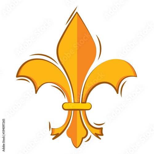 Isolated lys flower symbol icon Vector