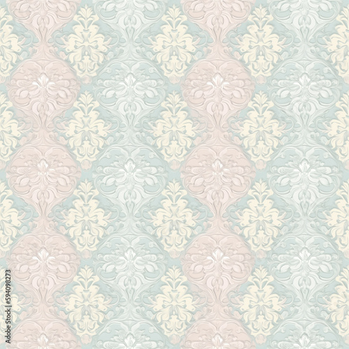 Seamless pattern vintage wallpaper design Generative AI