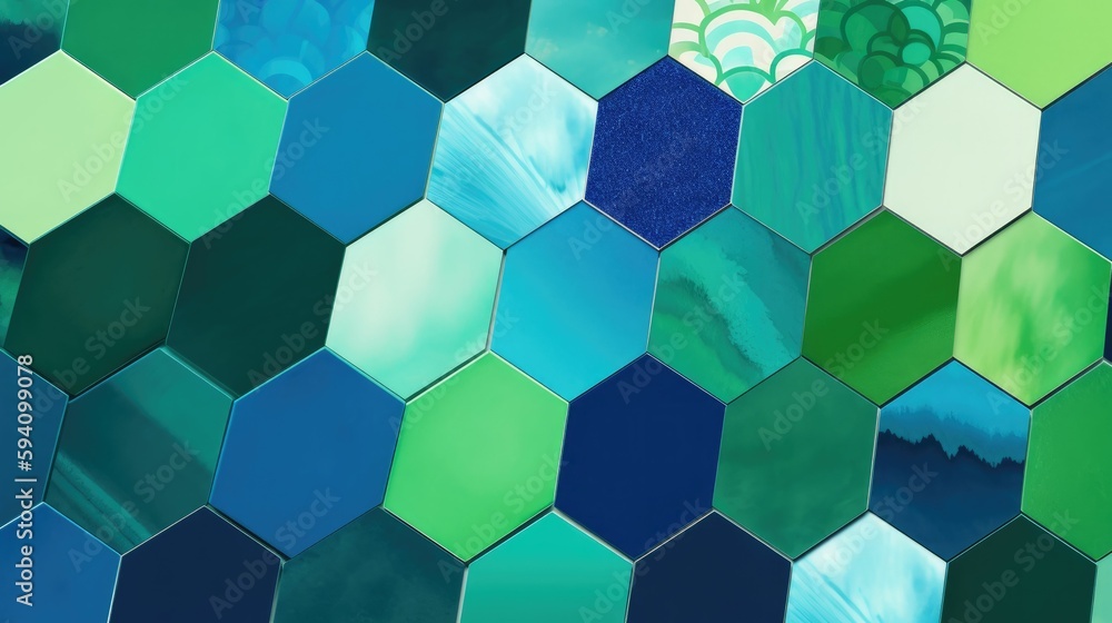Vibrant blue and green color palette Vibrant blue and green color palette