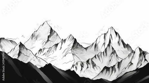 Minimalistic mountain range