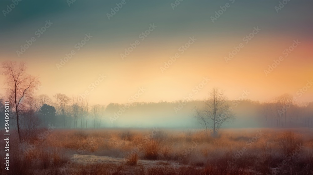 Soft pastel colors meld together in a horizon of hues
