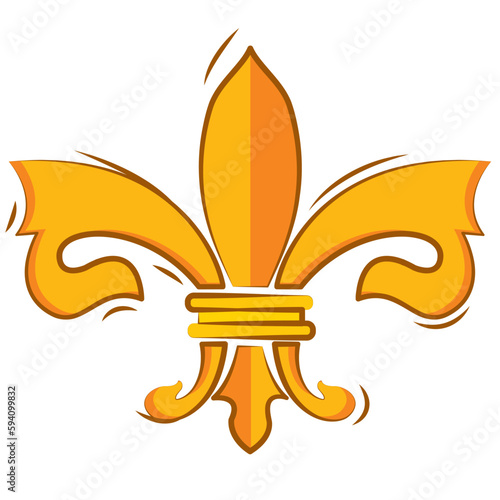 Isolated lys flower symbol icon Vector