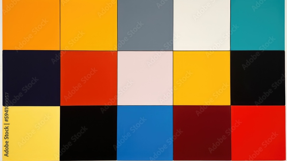 Minimalist squares in bright colors