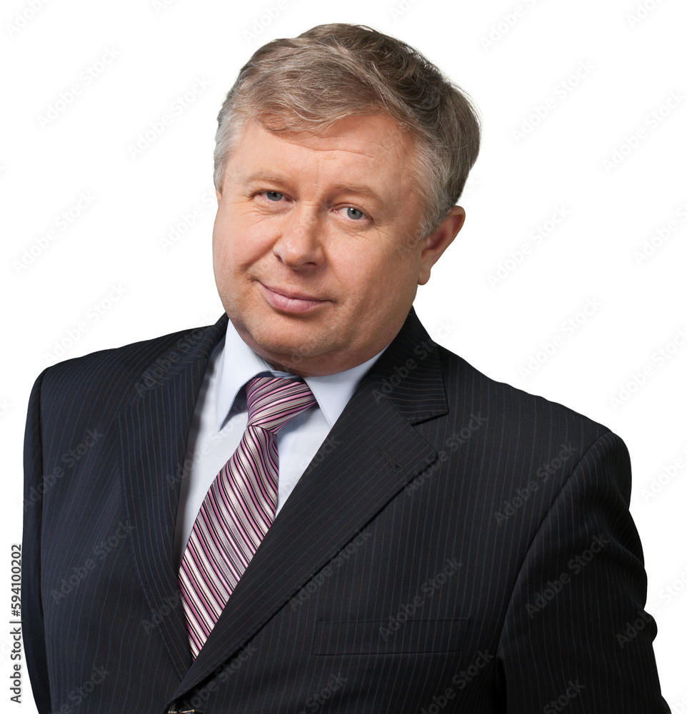 Closeup Of Mature Businessman on white Closeup Of Mature Businessman on white