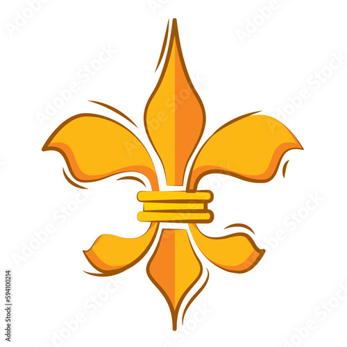 Isolated lys flower symbol icon Vector