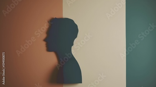 Portrait of a human with subdued colors and negative space